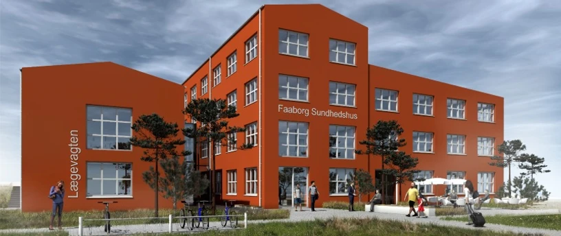 Skitsetegning af Faaborg Sundhedshus