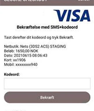 3DS besked når vi mangler dit mobilnummer