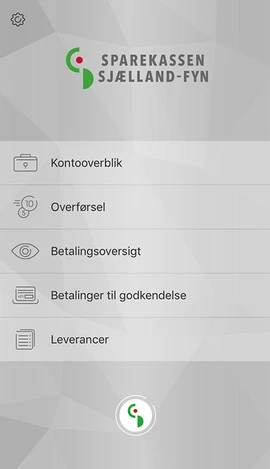 Billede fra netbank erhverv mobil