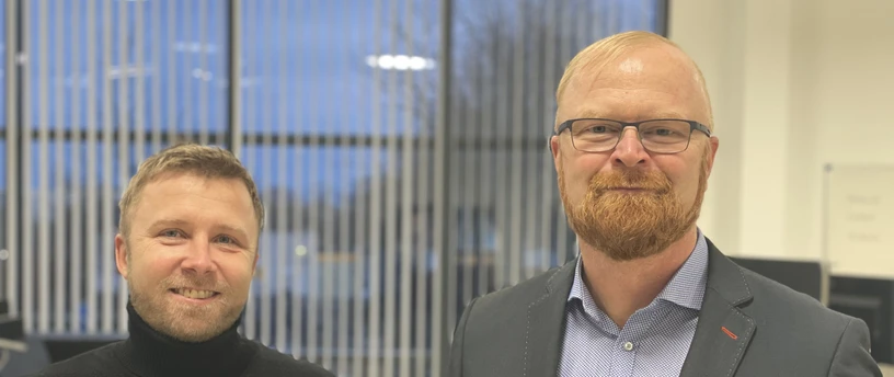 Thomas Pedersen, stifter af Solartag, og Jens Romundstad, adm. direktion i Solartag.