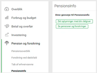 Send pensionsinfo via din Netbank