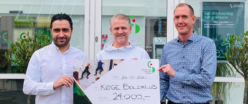 Sparekassen Sjælland Fonden donerer 24000 kr. til Køge Boldklub