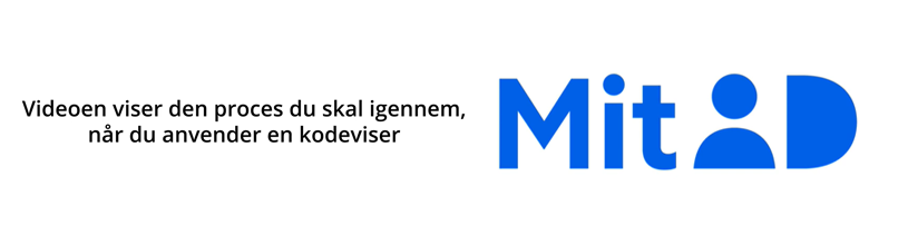 Blåt logo med teksten MitID