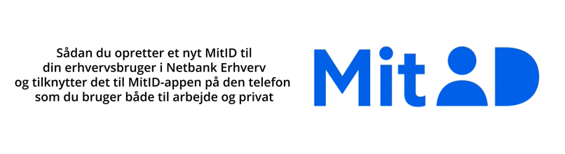 Blåt logo med teksten MitID